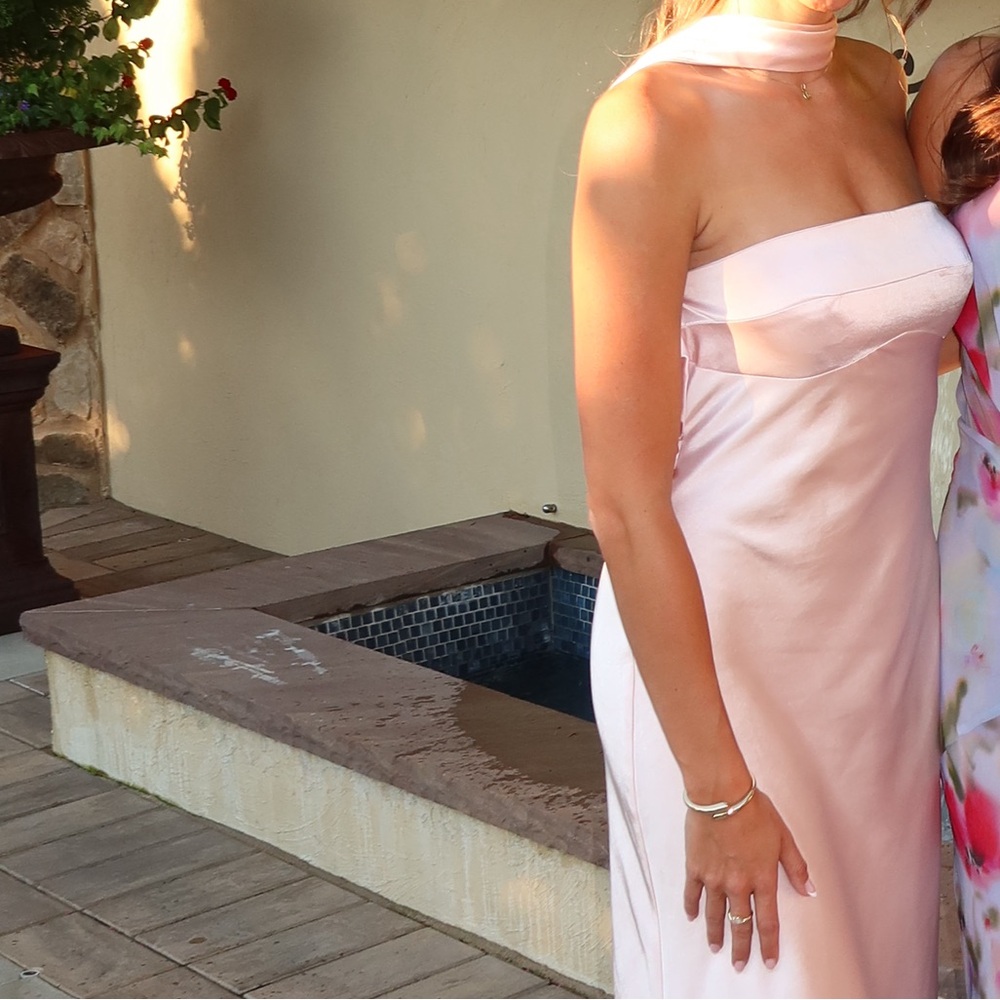 Selfie Leslie Pink Strapless Wedding Dress